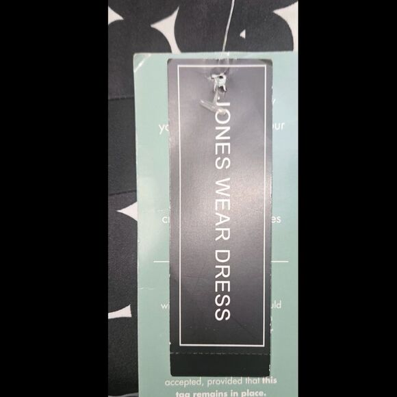 JONES WEAR COLLECTION Special Occasion Black & white dot Midi dress Size 12 - Picture 12 of 16